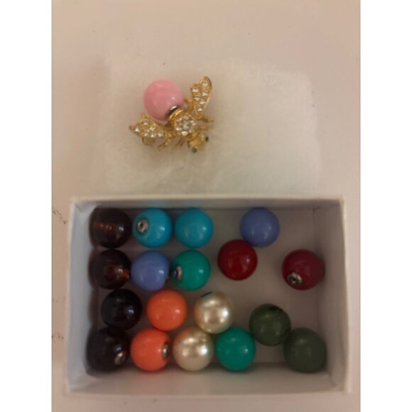 Joan Rivers XV Interchangeable Rhinestone Bee Brooch 19 Beads – One Pink Variant - Picture 9 of 9